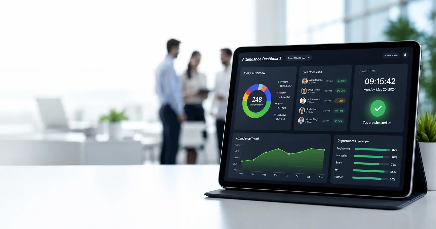 Biometric Attendance Management System Software Dashboard