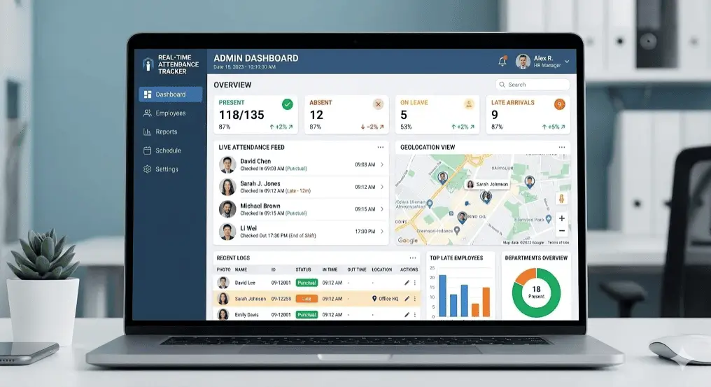 HRMS attendance tracking for hospitals and healthcare