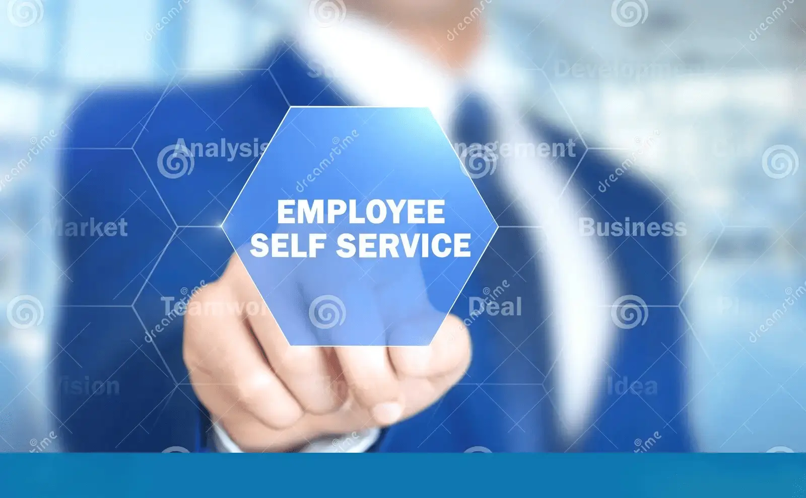 Employee self service portal dashboard for leave and payslips